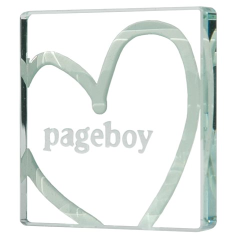 Miniature Token "Pageboy" White Heart