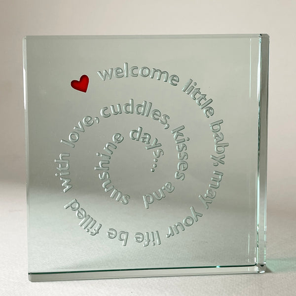 Large Paperweight Welcome Little Baby