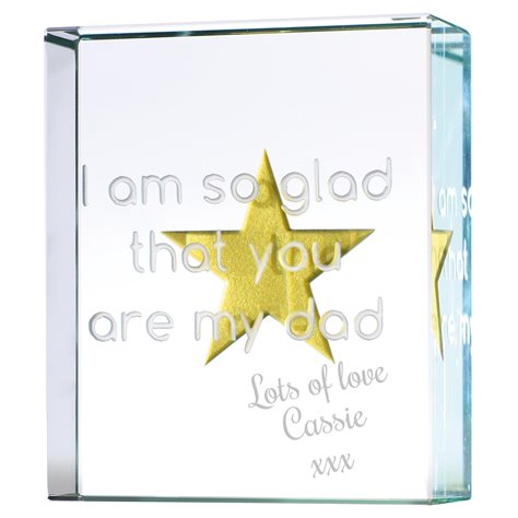 Personalised Token, "I'm so glad, that you're my dad" sign your name