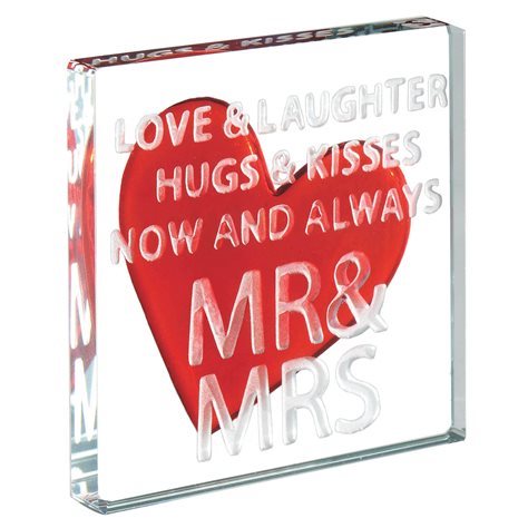 Miniature Token Love & Laughter Mr & Mrs