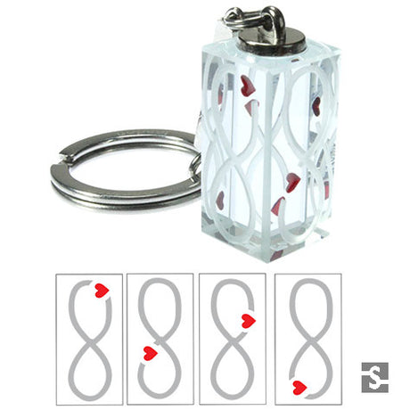 Engraved Infinity Heart | Glass Keyrings | Spaceform