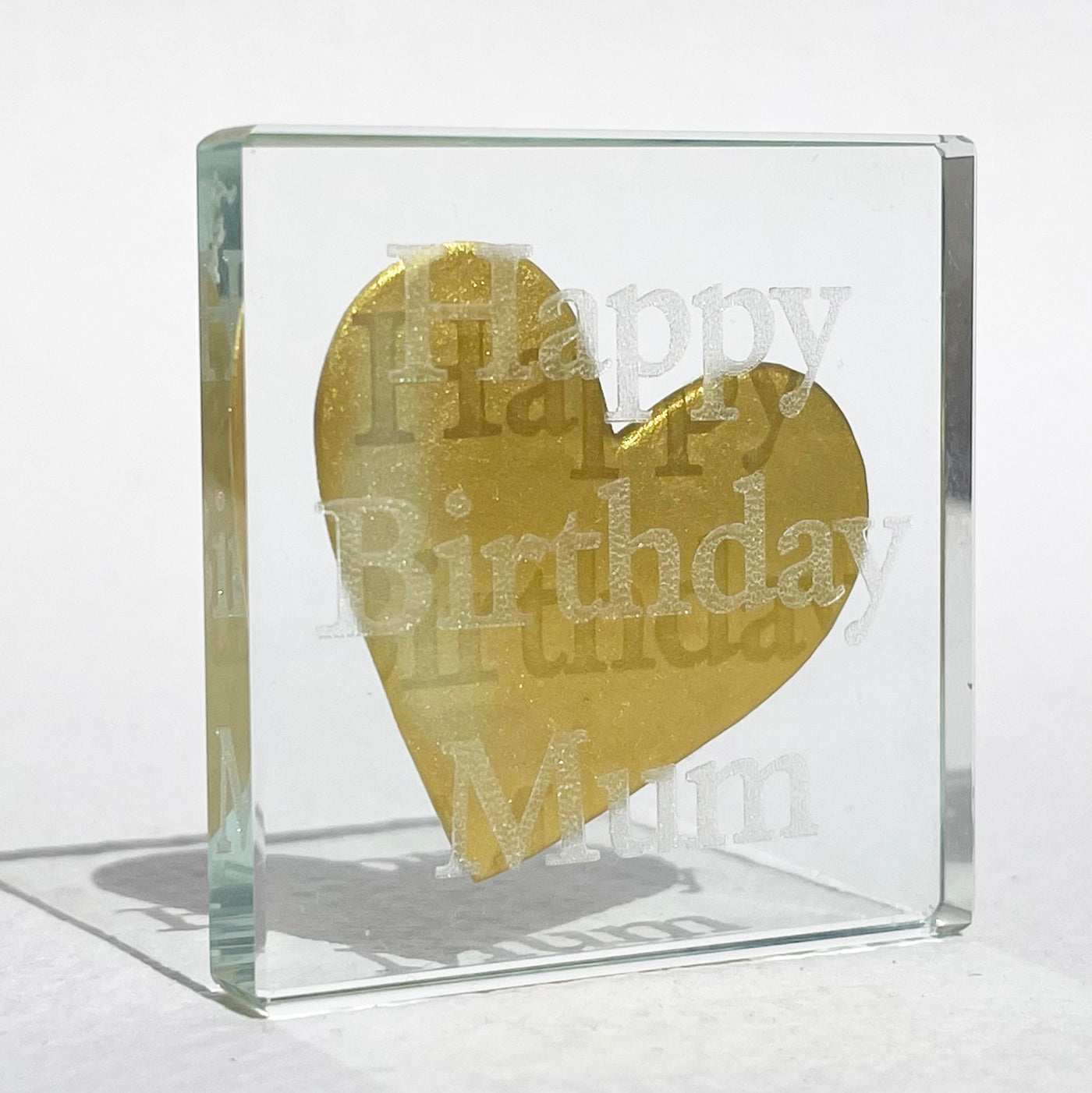 One-Off Mini Token Happy Birthday Mum Gold Heart